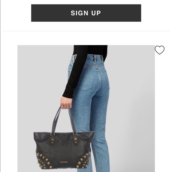 Rare! Burberry brass studded brown leather bag. - Picture 5 of 5